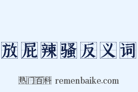 放屁辣骚反义词是什么意思的图片